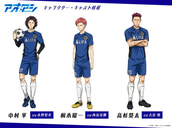 Aoashi Soccer Anime Adds 5 Cast Members